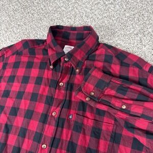 Brooks Brothers Shirt Mens Large Red Black Buffalo Plaid Button Down 346 Flannel